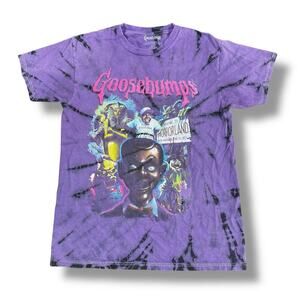 Goosebumps R.L. Stine Welcome to HorrorLand Purple Tie Dye T-shirt Men's S